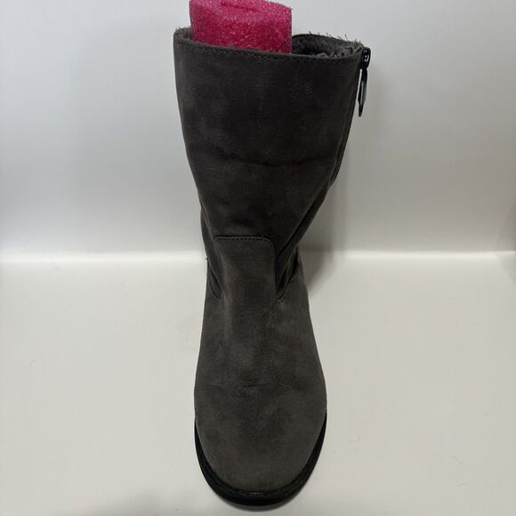 Maurices Regina Sherpa Women's Ankle Boots Size 8 M Black Fold Over Zip-Up - Picture 8 of 14